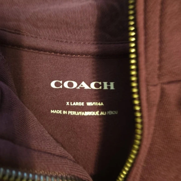 Coach 1/4 zip pullover collared Womens/mens Maroon sweatshirt  FIRM PRICE - Picture 7 of 7
